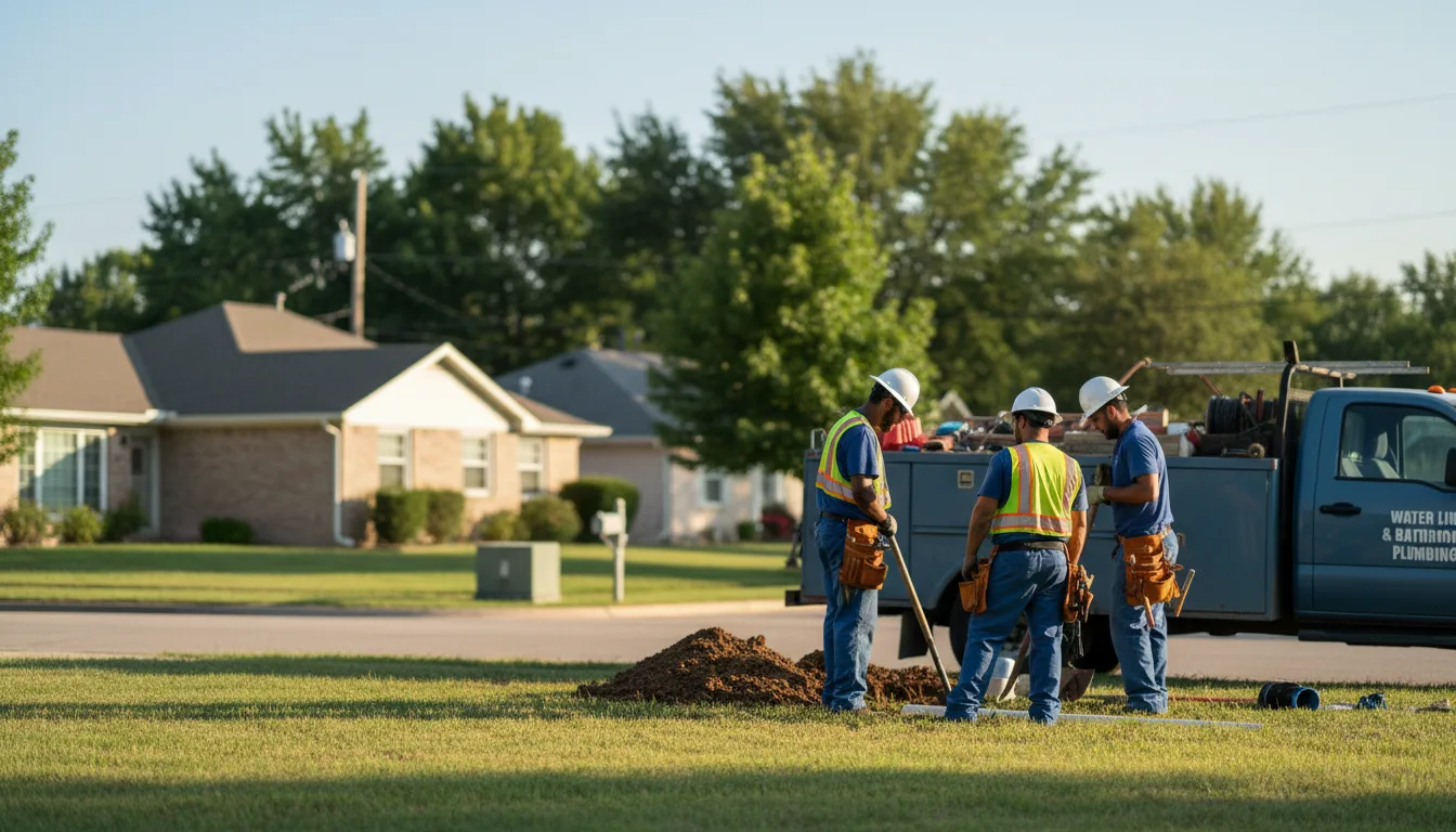 Residential water line and bathroom plumbing service in Grovertown, IN